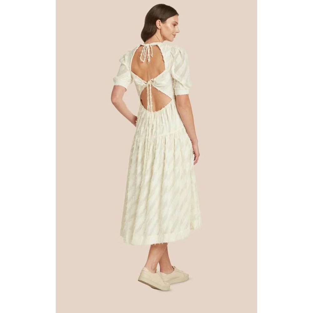 NWT En Saison Anthropologie Ivory Dress w/ Back Cutout